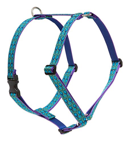 Lupine Pet Originals 1" Rain Song 20-32" Adjustable Roman Dog Harness for Medium Dogs