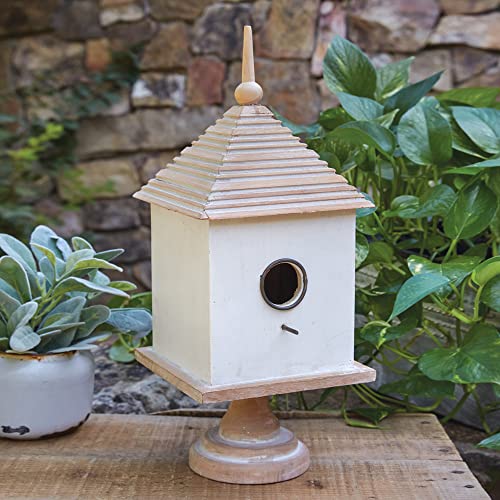 CTW Colonial Tin Works 440205 Wood Pedestal Birdhouse, 17-inch Height