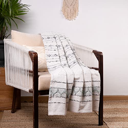 Bzaar Natural Cotton and Acrylic Throw