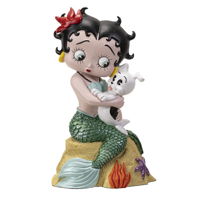 Pacific Trading Betty Boop Mermaid Figurine, 7.5-inch Height, Cold Cast Resin