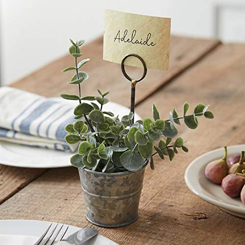 CTW Home Collection 370404 Metal Pail Place Card Holder, 2.75-inch Diameter