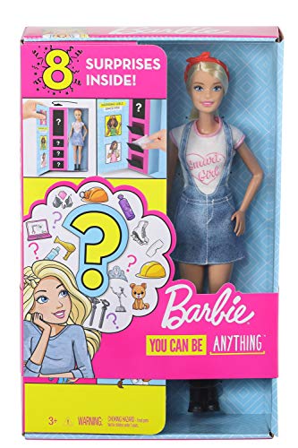 Mattel Barbie Doll with 2 Career Looks That Feature 8 Clothing and Accessory Surprises to Discover with Unboxing, Gift for 3 to 7 Year Olds