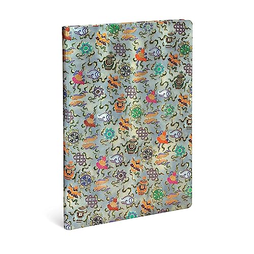Paperblanks | Shankha | Sacred Tibetan Textiles | Hardcover | Grande | Lined | Elastic Band Closure | 128 Pg | 120 GSM