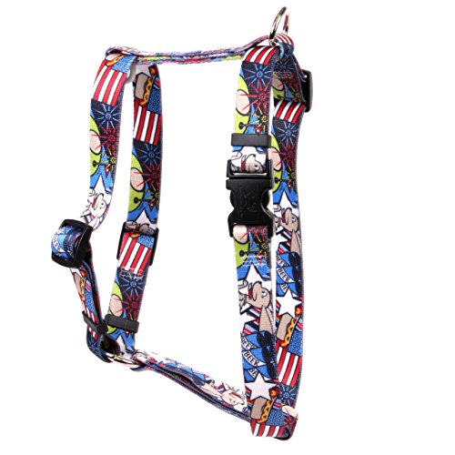 Yellow Dog Design American Dream Roman Style H Dog Harness Fits Chest of 8 to 14", X-Small/3/8