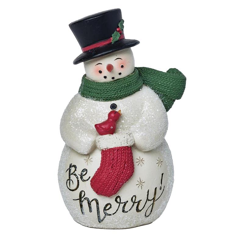 Blossom Bucket Be Merry Snowman with Stocking