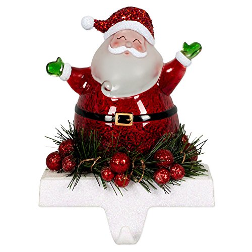 Roman Jolly Santa LED Light-up 7 inch Stocking Holder Christmas Figurine Decoration