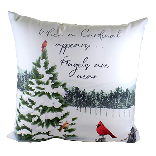Manual Woodworker Pillow-When A Cardinal Appears Angels are Near (18" x 18")