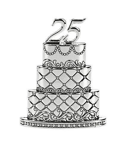 Ganz 25th Anniversary Wedding Cake Figurine Charm