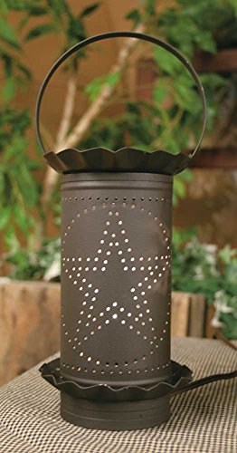 CTW 812504 Punched Star Wax Warmer, 11- Inch High, Rustic Brown