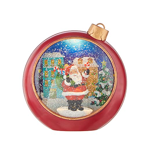 RAZ Imports 2022 Holiday Water Lanterns 8.5" Santa in Ball Ornament Lighted Water Lantern
