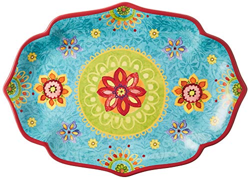 Certified International 22459 Tunisian Sunset Oval Platter, 16" x 12", Multicolor