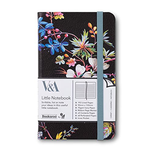 IF V&A Bookaroo (A6) Journal - Kilburn Black Floral