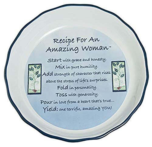 Cathedral Art Pie Plate-Deep Dish-Amazing Woman-Blue (10-1/2 Diameter)