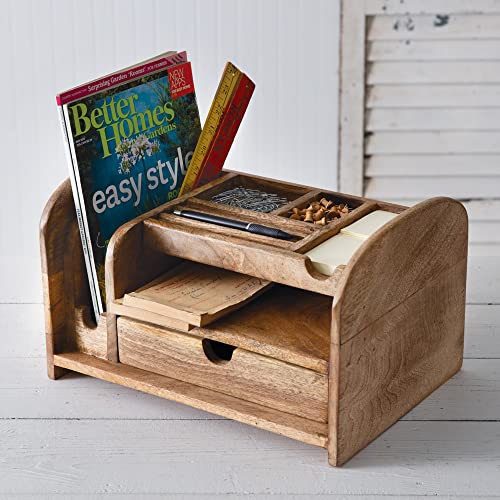 CTW Colonial Tin Works 510566 Wood Desk Organizer, 14.50-inch Width