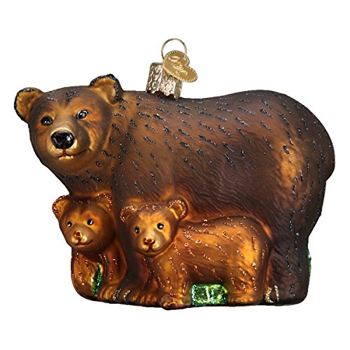 Old World Christmas Animal Collection Glass Blown Ornaments for Christmas Tree Bears