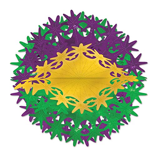 Beistle Star Ball (gold, green, purple) Party Accessory  (1 count) (1/Pkg)