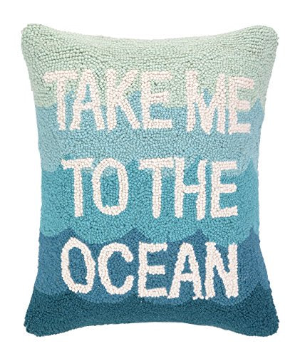 Peking Handicraft Take Me to The Ocean Hook Pillow, 14 by 18-Inch