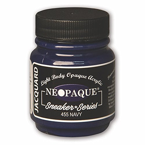 Sneaker Series Neopaque Paint by Jacquard, Highly Pigmented, Flexible and Soft, for Use on a Variety of Surfaces, 2.25 Ounces, Navy