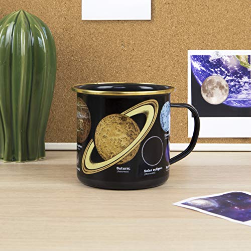 Gift Republic Space Astronomia Enamel Mug, Multi
