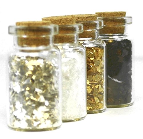Meyer Imports 4 Bottle Set-Silver, Gold, White, Black, Super Shards 311-SSG-3