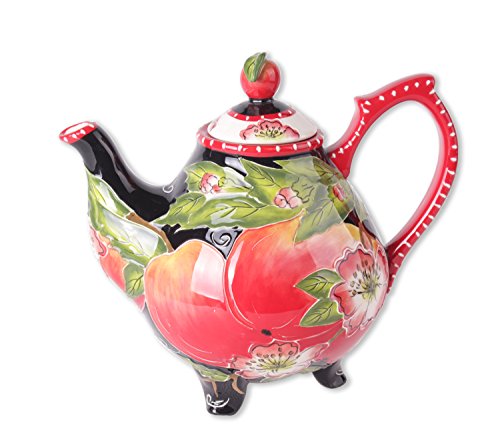 Blue Sky Clayworks Clayworks Apple Teapot, 9.5 x 6.5 x 8.5"