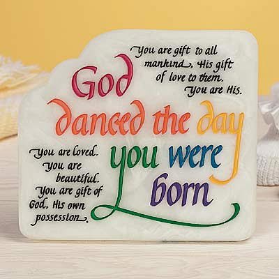 Cathedral Art Abbey Press God Danced Marble Plaque - Inspiration Faith Blessing Spirit 36087-ABBEY