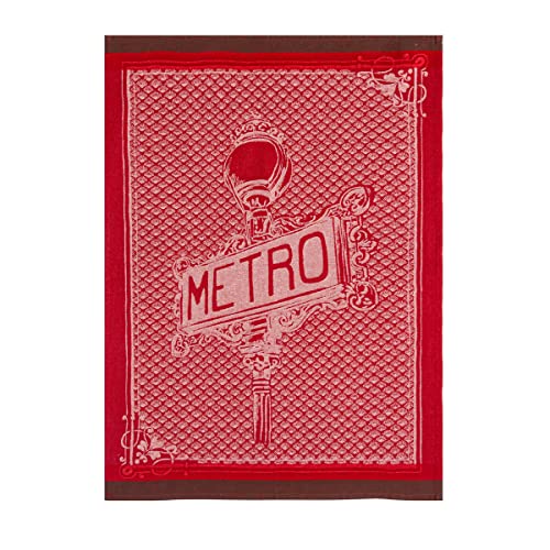 Coucke Metro Sign Tea towel in cotton, 50 X75 cm, Machine Washable