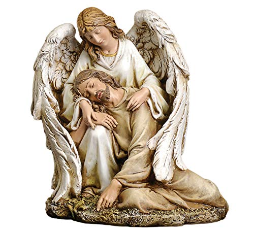 7" Angel With Fallen Christ Figurine Joseph Studio by Roman