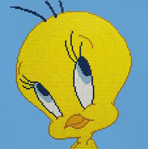 Camelot Crafts Looney Tunes - Tweety Bird Diamond Painting Kit Round Drill Picture Art Craft Home 12.6"x12.6"