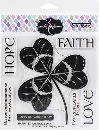 COLORADO CRAFT COMPANY Colorado Clear Stamp, Shamrock Trinity-Big & Bold