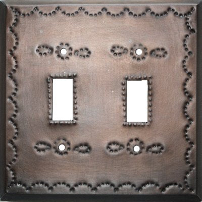 Fine Craft Imports Fine Crafts Imports Double Toggle Antique Tin Switchplate