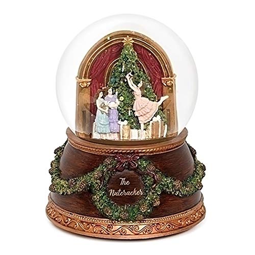 Roman "Glitterdome Nutcracker Tree Wood Base Music 100mm W/U