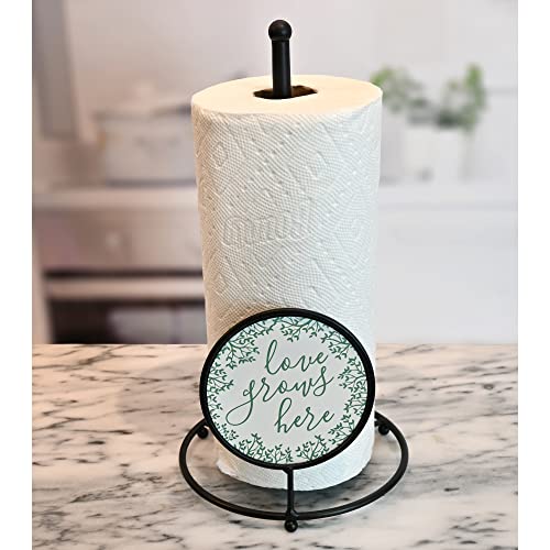 Boston Warehouse Love Grows Here Metal Paper Towel Holder