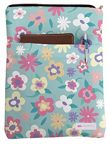 Shelftify Colorful Floral Book Sleeve - Book Cover for Hardcover and Paperback - Book Lover Gift - Notebooks and Pens Not Included