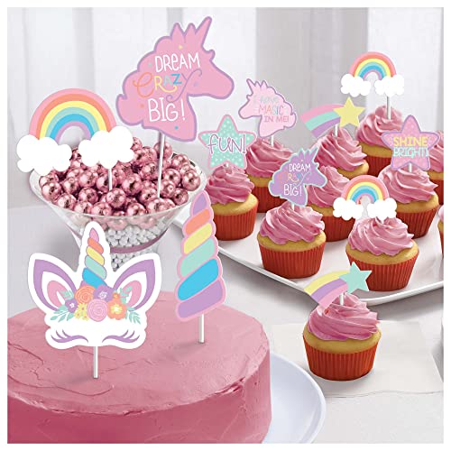 Amscan Rainbow Unicorn Paper Topper Set
