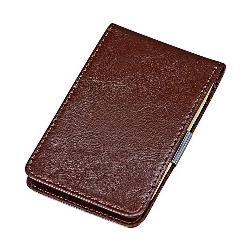 Creative Gifts Brown Leather Folding Case with Ss Money Clip