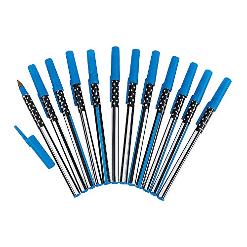 Fun Express Thin Blue Line Pens - Bulk set of 12 - Fundraisers, Event and Handout Supplies