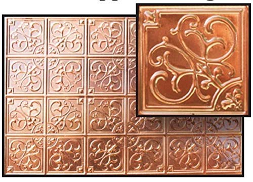 Aztec Imports Melody Jane Dollhouse Tin Ceiling Real Copper Miniature 1:12 Scale 9.3/4 x 6.3/4 inches