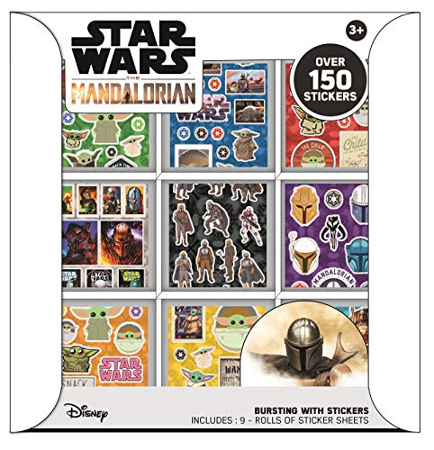 UPD Baby Yoda Star Wars The Mandalorian Sticker Pack - 9 Rolls - Over 150 Stickers