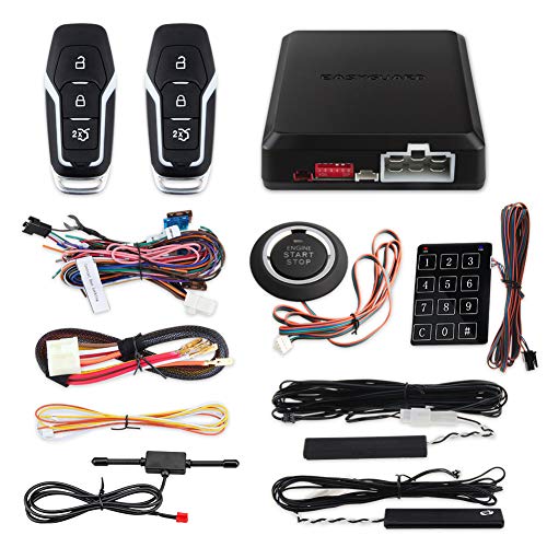 EASYGUARD EC002-FO2 Smart Key PKE car Alarm, Passive Entry, Push Start Button, auto Play, keyless Start, Touch Password keypad Entry DC12V