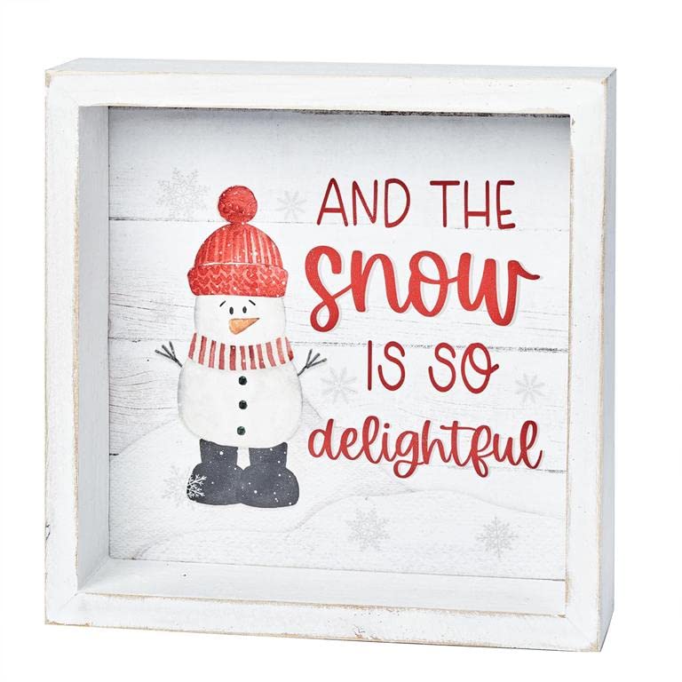 Blossom Bucket And The Snow Is So Delightful - Shadow Box Sign