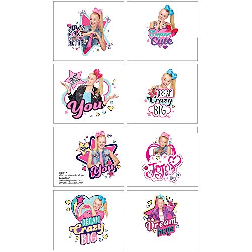 amscan Temporary Tattoos | JoJo Siwa Collection | Birthday, Multi Color, One Size (399398)