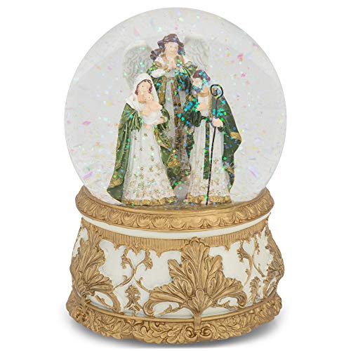 Roman 133700 Musical Holy Family Glitterdome Snow Globe, 5 inch, Multicolor
