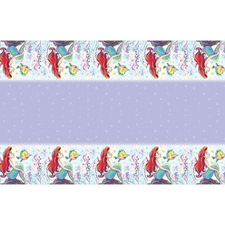 Unique Industries Unique Disney Ariel Rectangular Plastic Table Cover, blue/red/multicolor, 54" x 84"