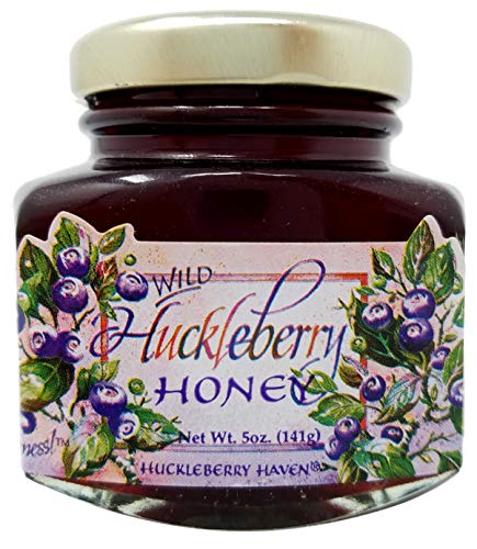 Huckleberry Haven Wild Huckleberry Honey 5 oz, Made in USA