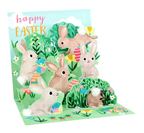 Up With Paper Pop-Up Treasures Greeting Card - Bunnies Everywhere