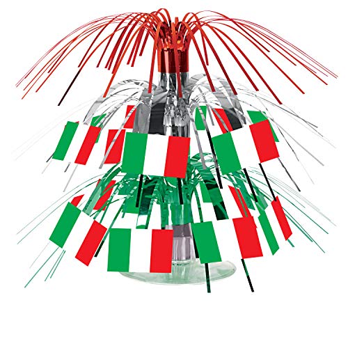 Beistle Italian Flag Mini Cascade Centerpiece Party Accessory (1 count) (1/Pkg)