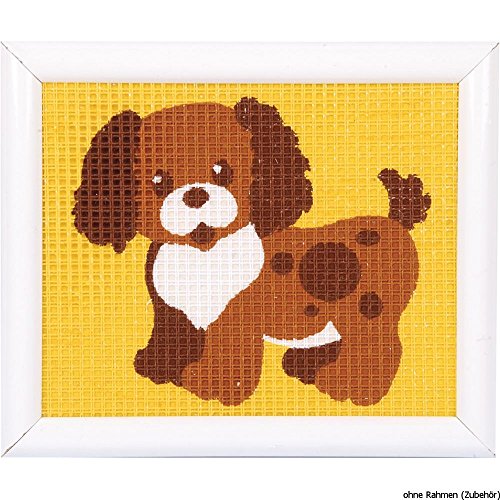 Vervaco Cross Stitch Canvas Kit A Little Dog 5" x 6.4"