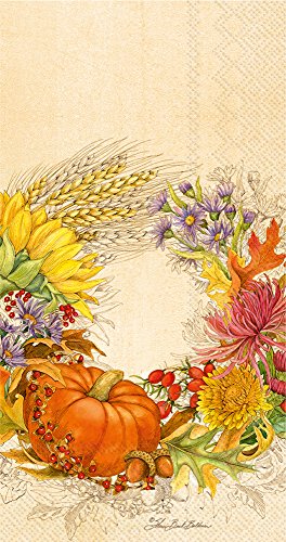 Boston International IHR Guest Towel Buffet Paper Napkins, Beautiful Harvest