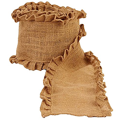 The Country House Collection Ruffled Burlap Ribbon 5.5"W
